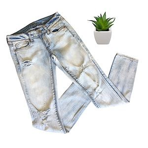 American Eagle Acid Wash Skinny Stretch Jeans